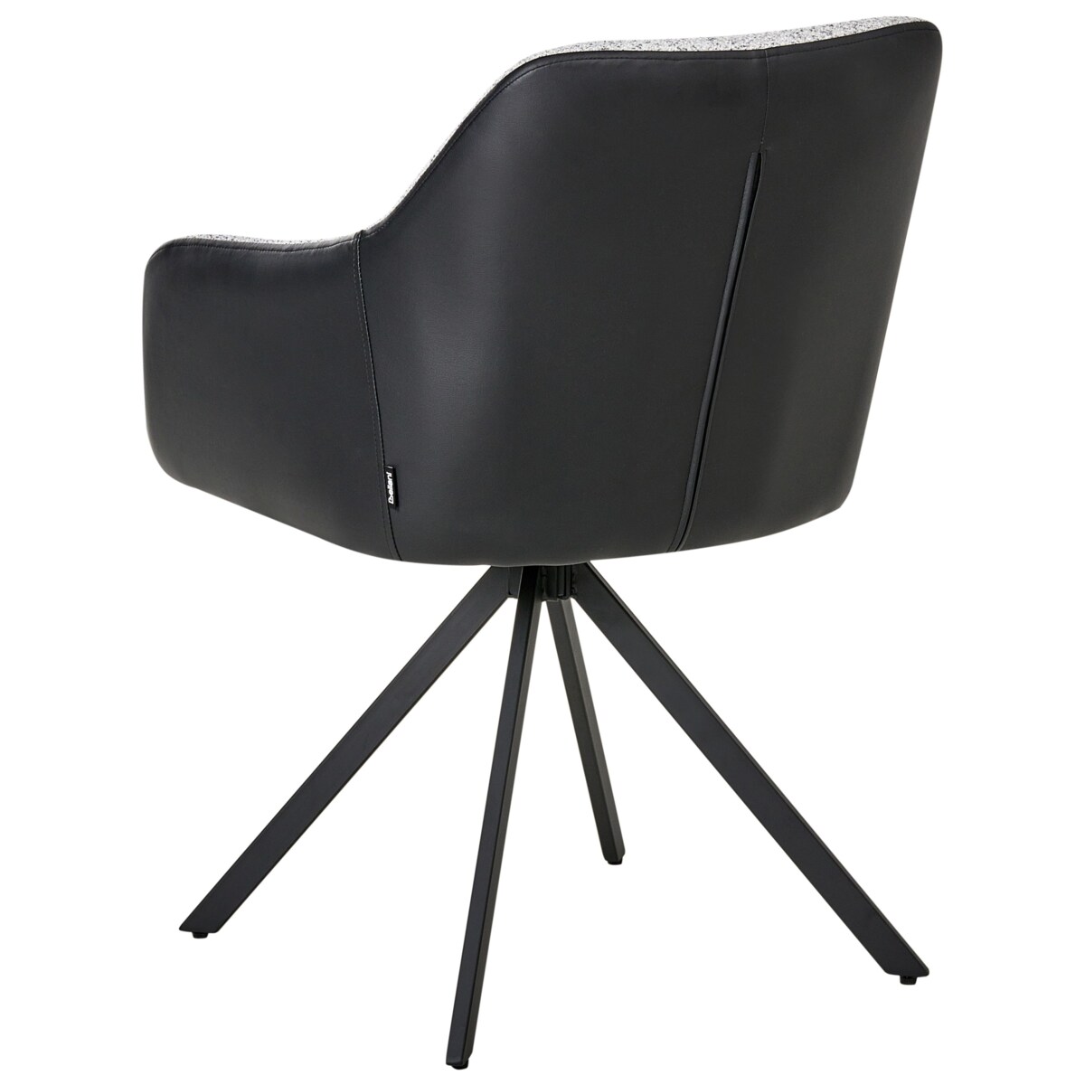 Zestaw 2 krzeseł do jadalni LITHIA  Czarny/ biały