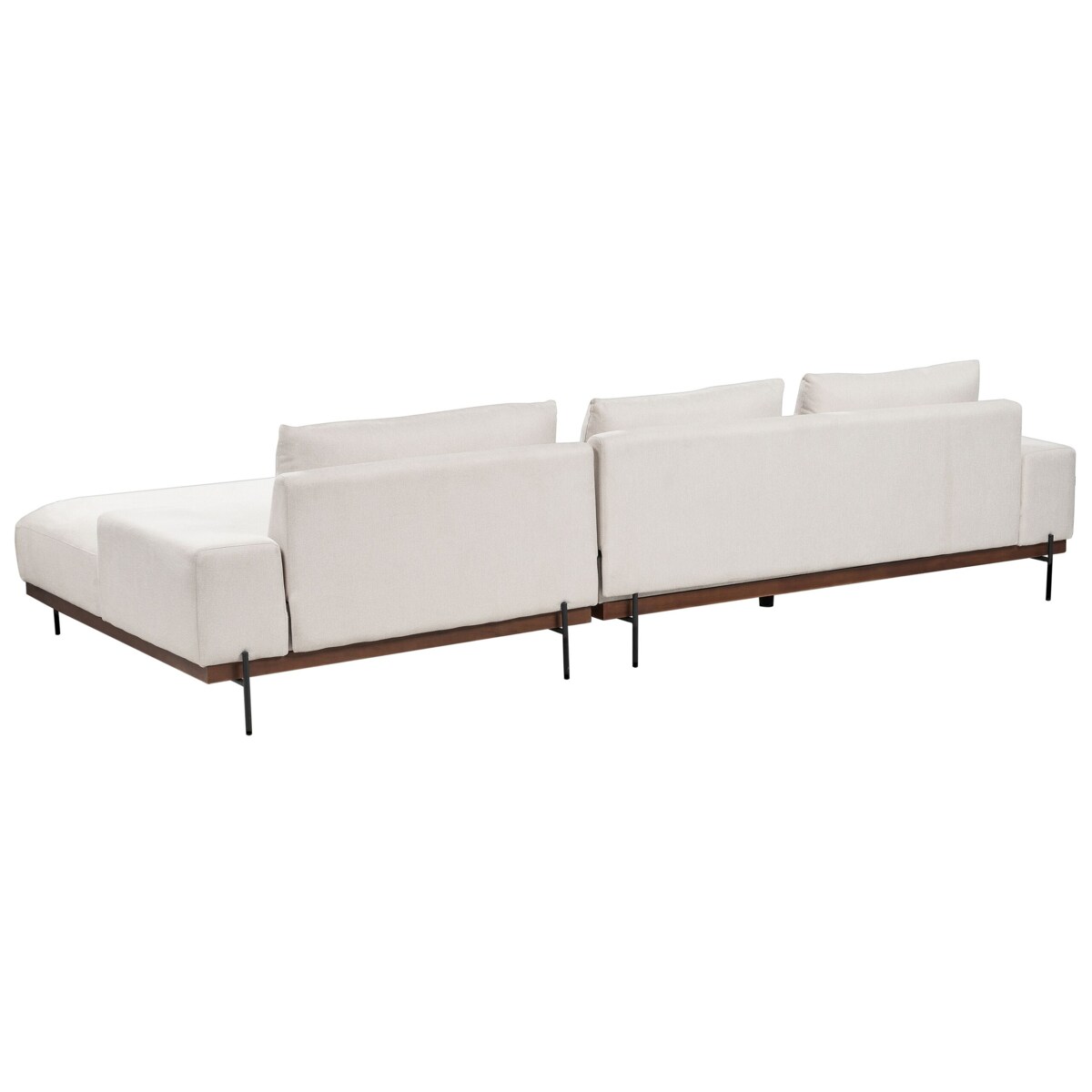 Narożnik MARIFERD Jasnobeżowy dla 3 osób Lewostronny