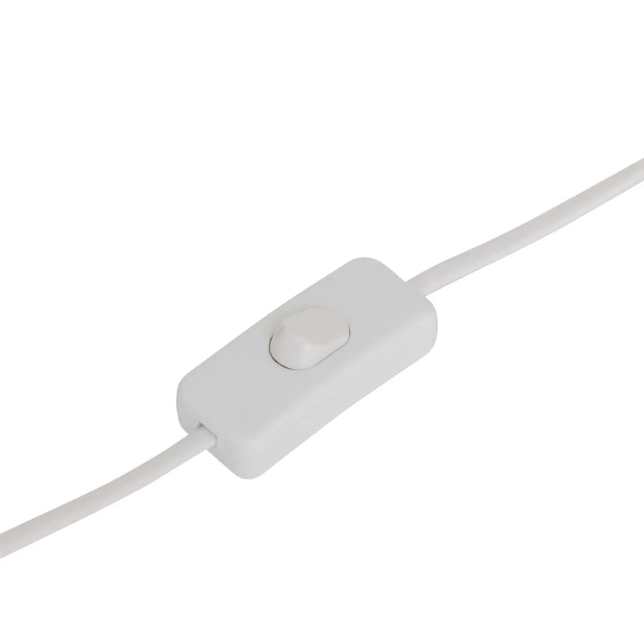 Lampa stołowa z ceramiki i tkaniny Frida biało-czerwona