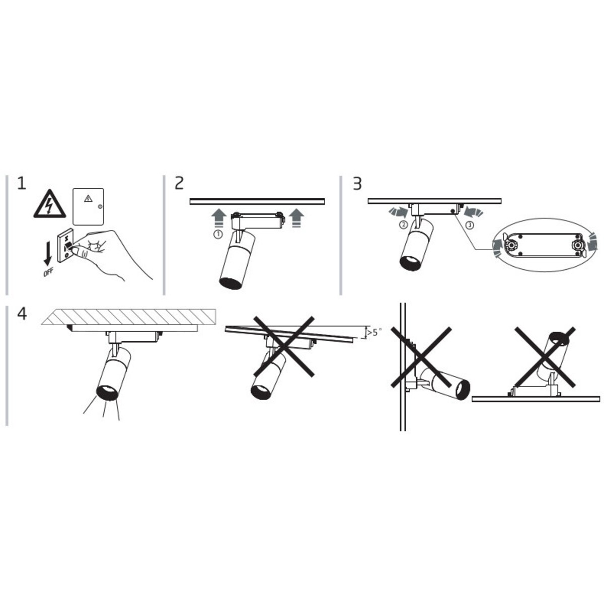 Spot do szynoprzewodu 1-obwodowego Profile Tinos 10385 Nowodvorski LED 7W 4000K czarny