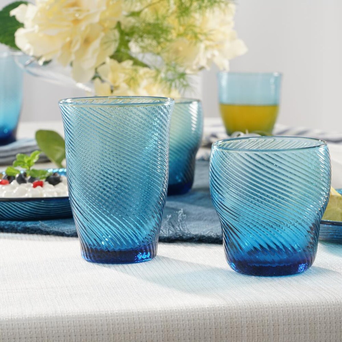 VILLA ITALIA Szklanka granatowa 300 ml TWIST