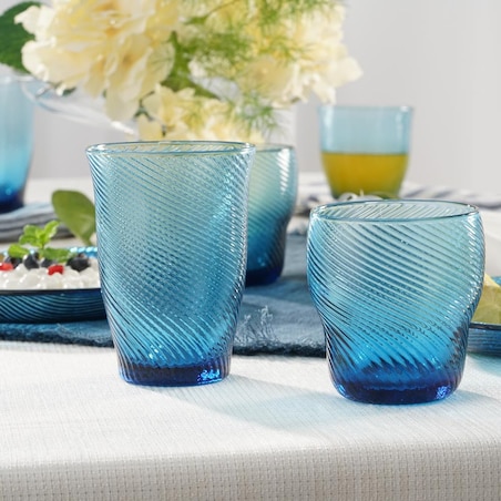 VILLA ITALIA Szklanka granatowa 300 ml TWIST