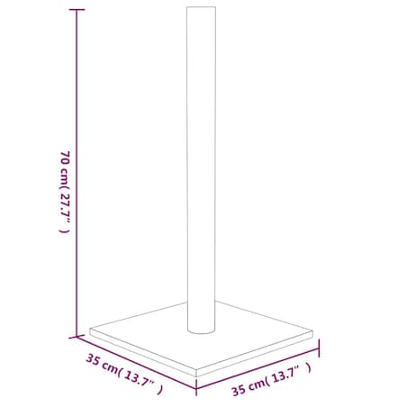 vidaXL Drapak dla kota, kremowy, 35x35x70 cm