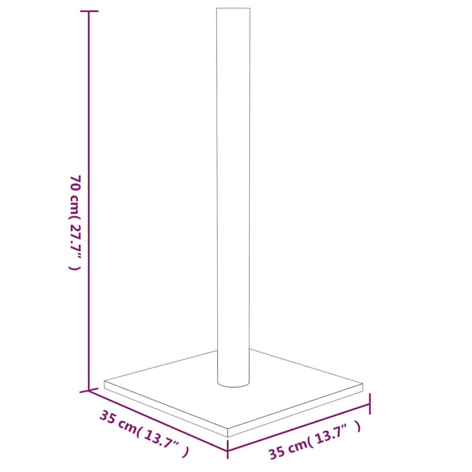 vidaXL Drapak dla kota, kremowy, 35x35x70 cm