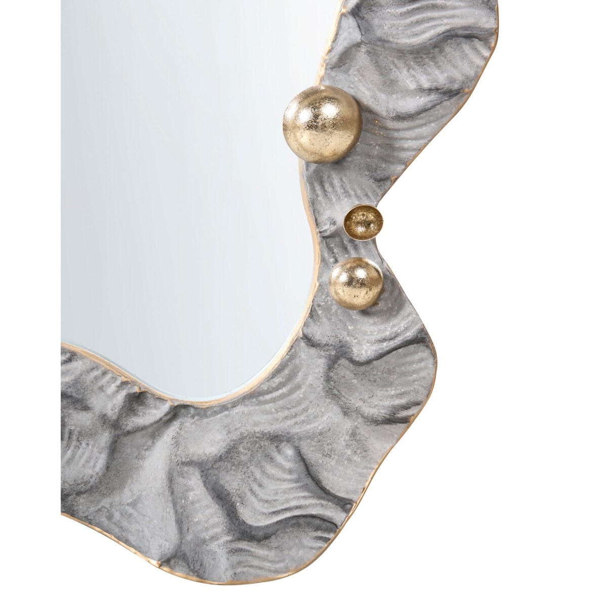 Lustro ścienne LINAS 51 cm 67 cm Szary