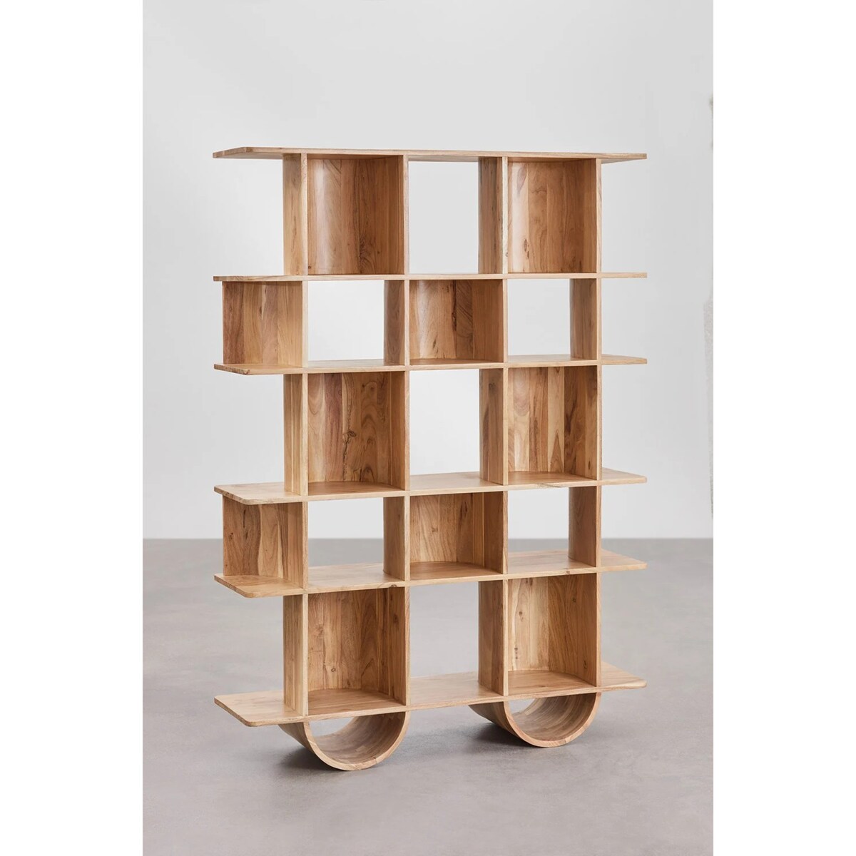 Regał z drewna akacjowego Flim 180 cm