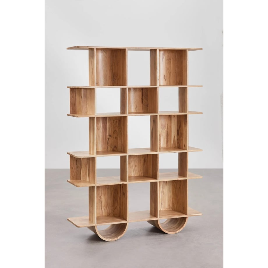 Regał z drewna akacjowego Flim 180 cm