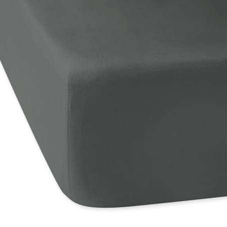 Prześcieradło z bawełny satynowej z gumką 120x200 kolor szary