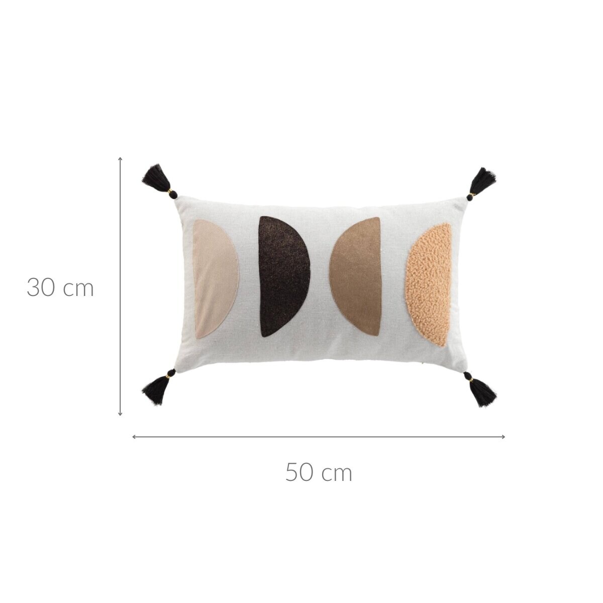 Poduszka dekoracyjna z łączonych materiałów, LUMIS, 30 x 50 cm