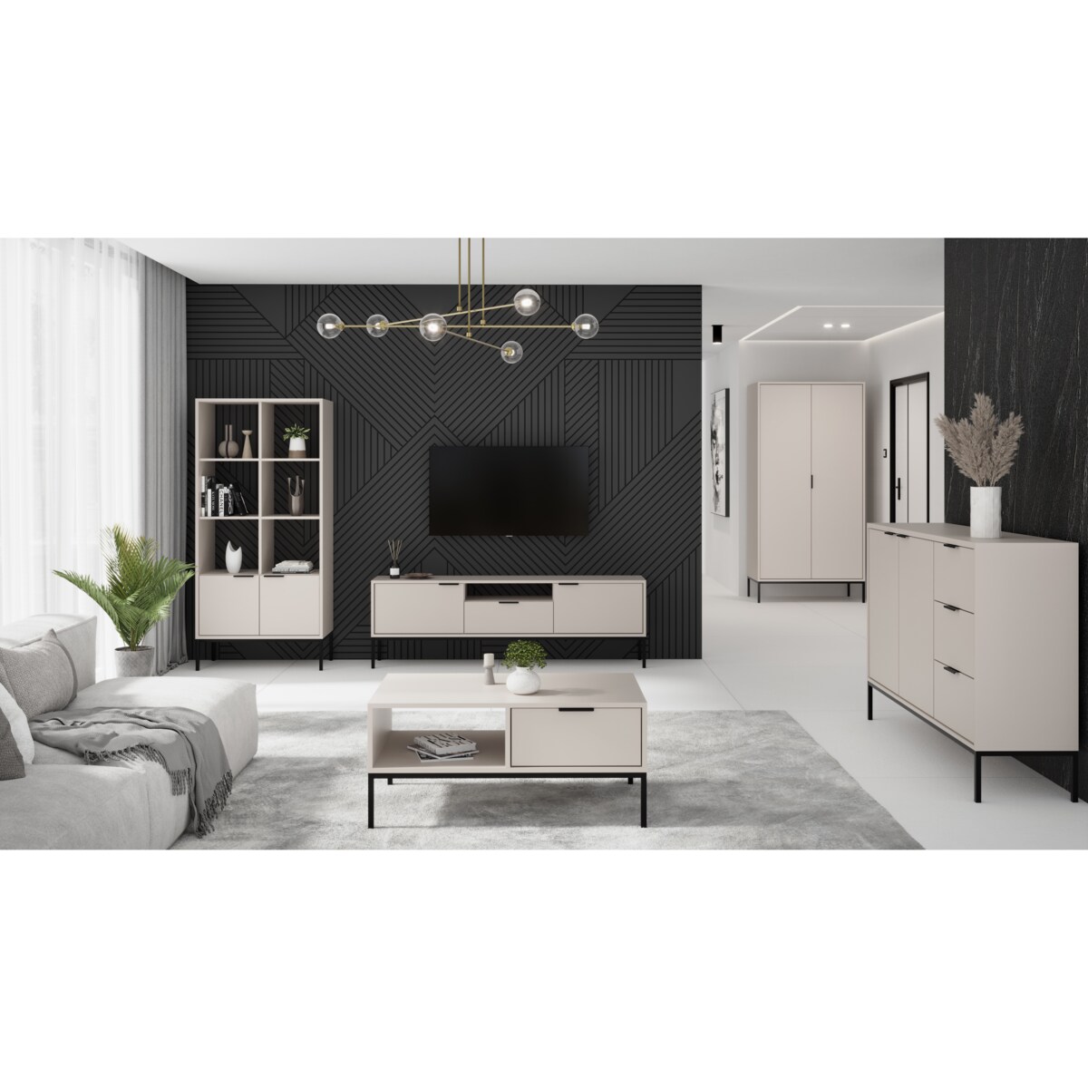 Stolik kawowy Austin 100 kaszmir & czarny