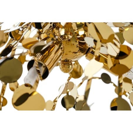 Złota lampa wisząca Monete nowoczesna do salonu monety