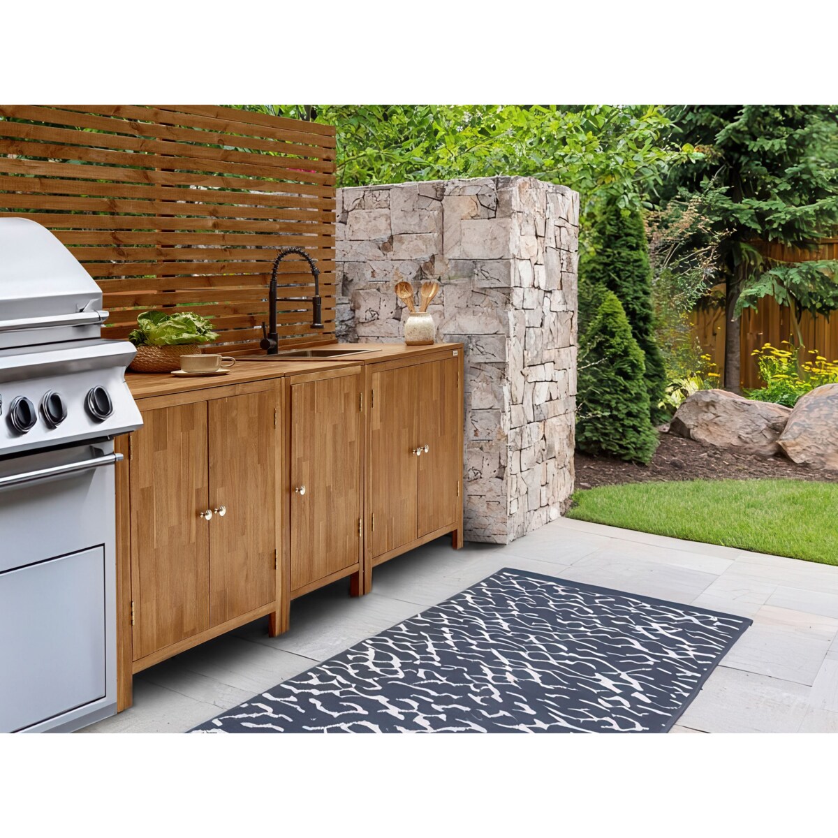 Szafka kuchenna ogrodowa VENOSA Drewno akacjowe 50 cm 50 cm Brązowy