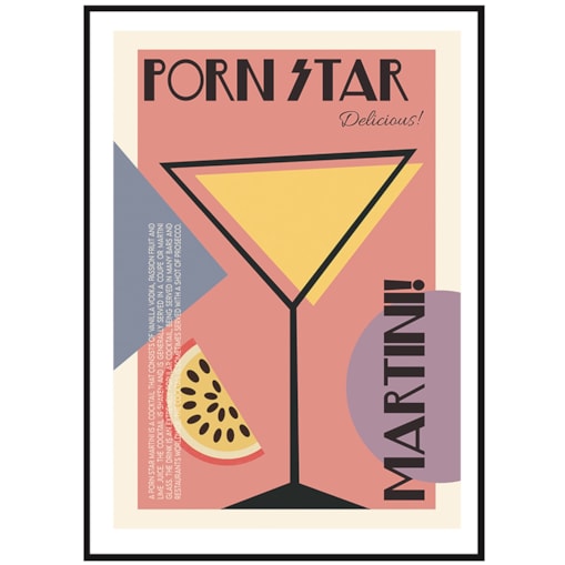 Poster Story, Plakat, Obraz - Pornstar Martini, wymiary 50 x 70 cm