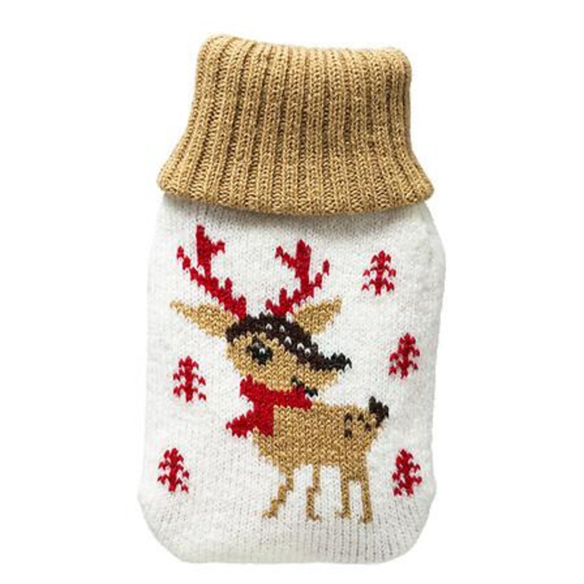 TERMOFOR 7x12 cm biały WZÓR RENIFERA akryl i PVC