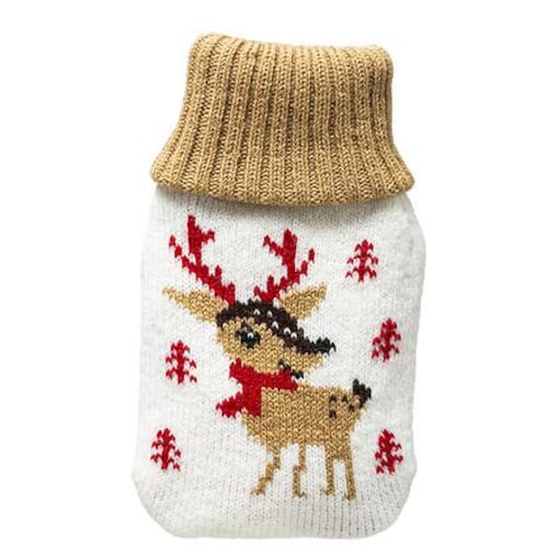 TERMOFOR 7x12 cm biały WZÓR RENIFERA akryl i PVC