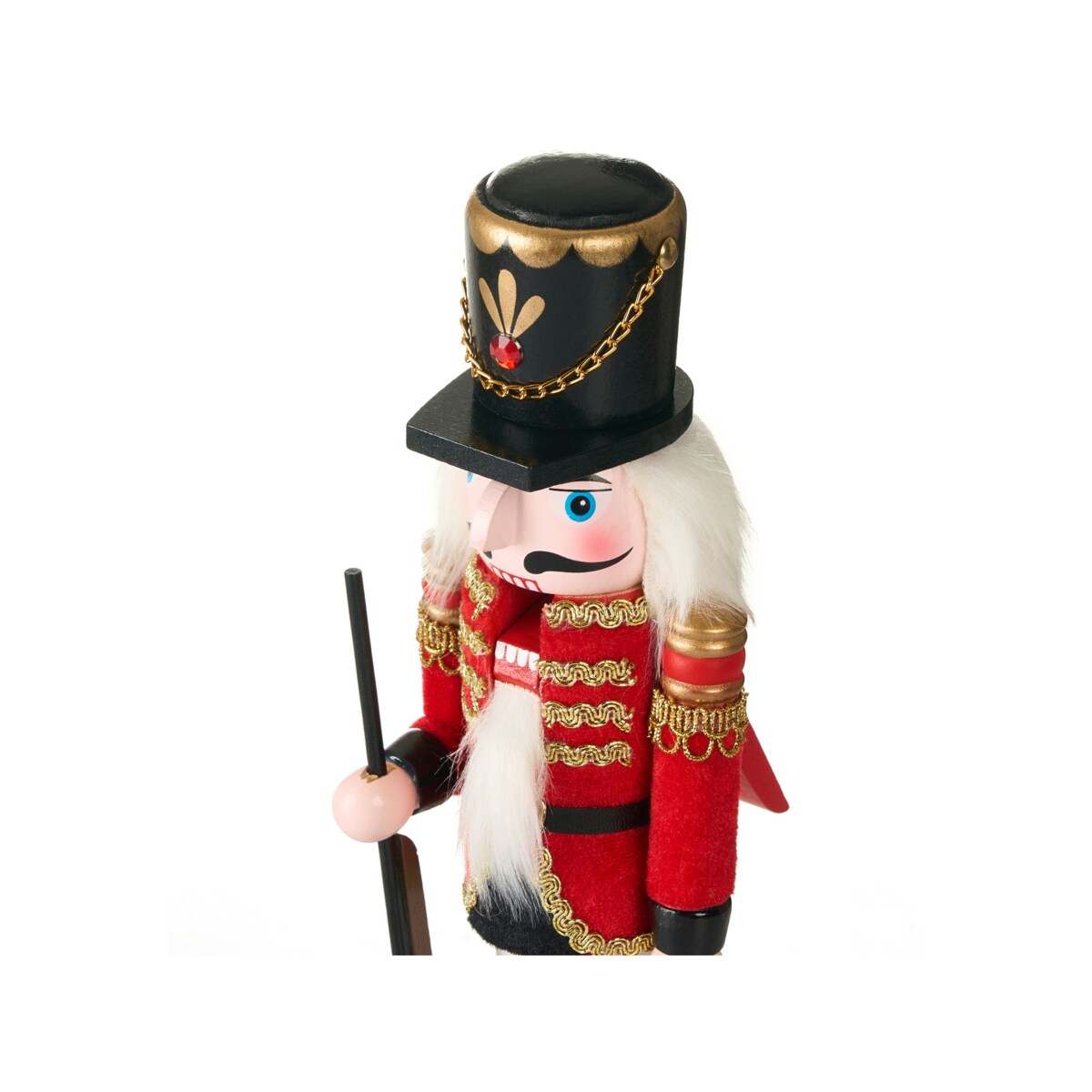 Figurka dekoracyjna LAGAN Dziadek do orzechów 30 cm Czerwony