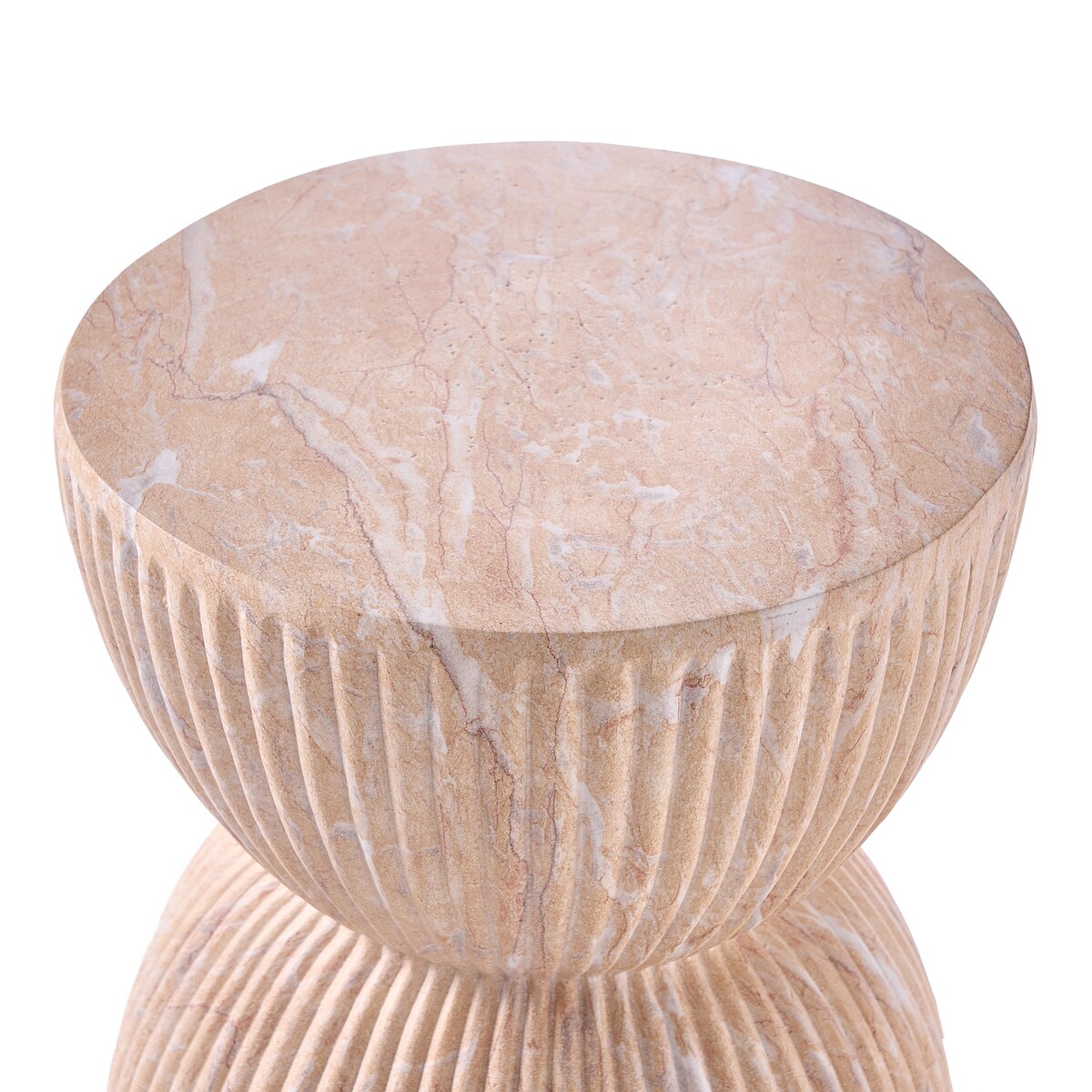 Stolik pomocniczy OCCHITO 36 cm 36 cm Beżowy marmur