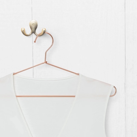 Zestaw 5 wieszaków w kolorze miedzianym Rayen