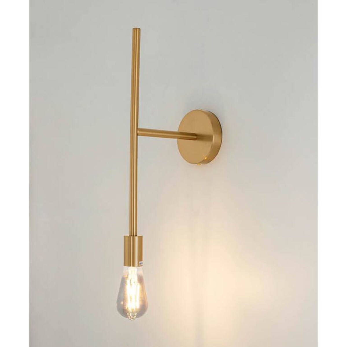 Klasyczna ścienna lampa Riva MSE010100394 Moosee metalowa złota