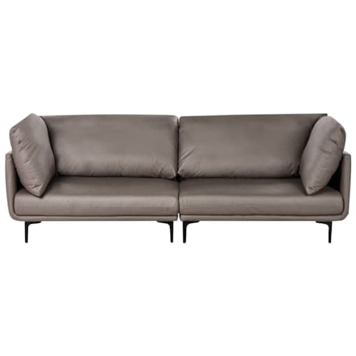 Sofa 3-osobowa ekoskóra brązowa REVSNES