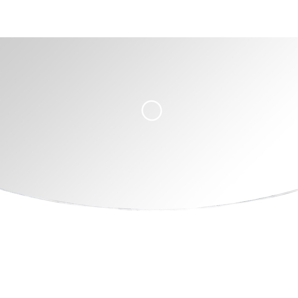 Półokrągłe lustro ścienne LED 50 x 100 cm srebrne LOUE