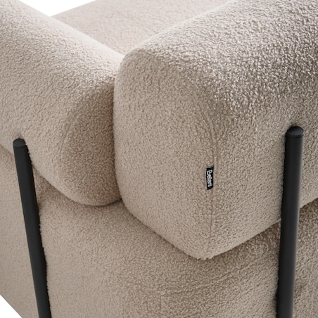 Sofa dla 2 osób ELVA Boucle Beżowy