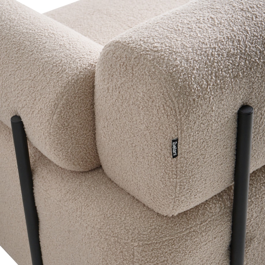 Sofa dla 2 osób ELVA Boucle Beżowy