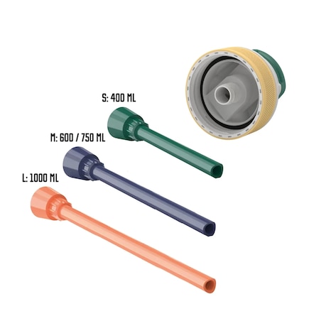 Zestaw Kambukka - nakrętka Lagoon i 3 rurki/słomki (yellow)