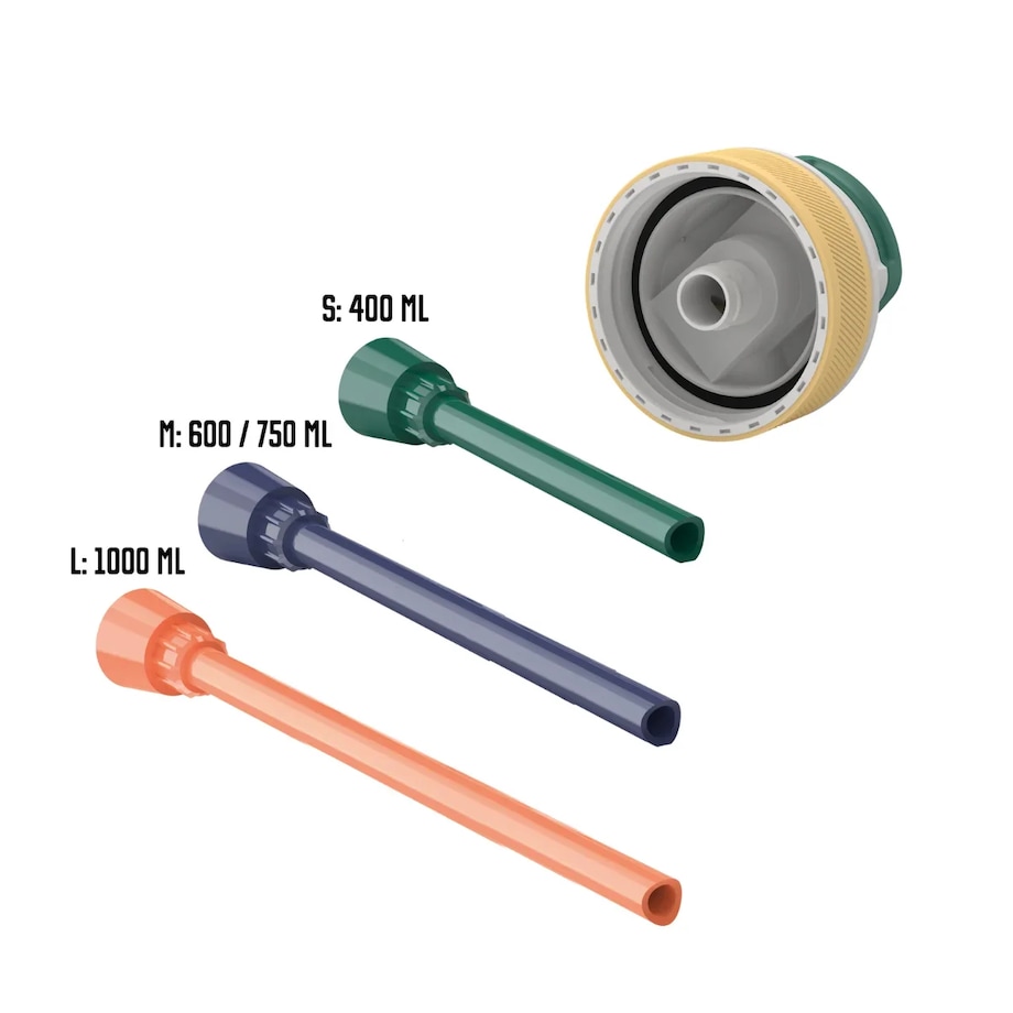 Zestaw Kambukka - nakrętka Lagoon i 3 rurki/słomki (yellow)