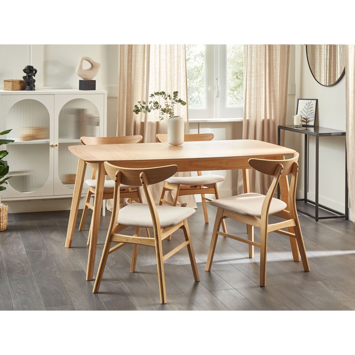 Stół do jadalni rozkładany MADOX Dąb jasny 150/190 cm 90 cm