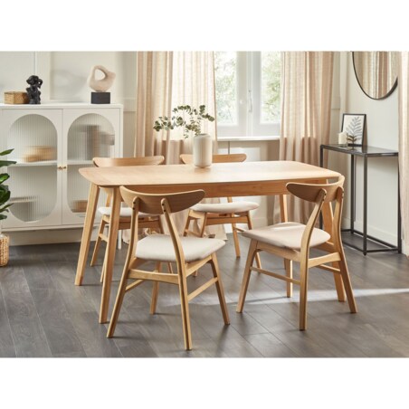 Stół do jadalni rozkładany MADOX Dąb jasny 150/190 cm 90 cm