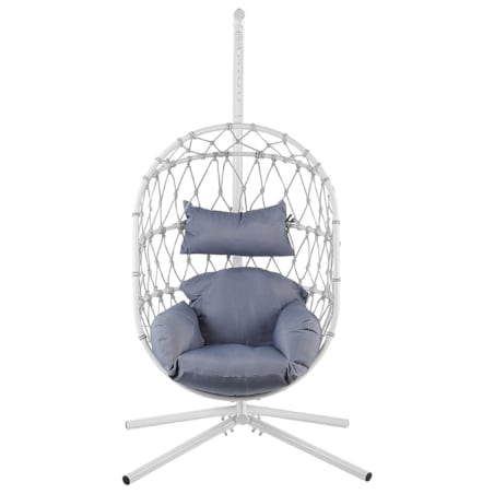 Fotel wiszący ze stojakiem biały ADRIA