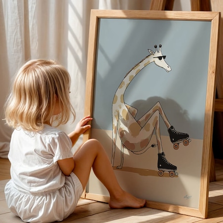 plakat skater žyrafa 70x100