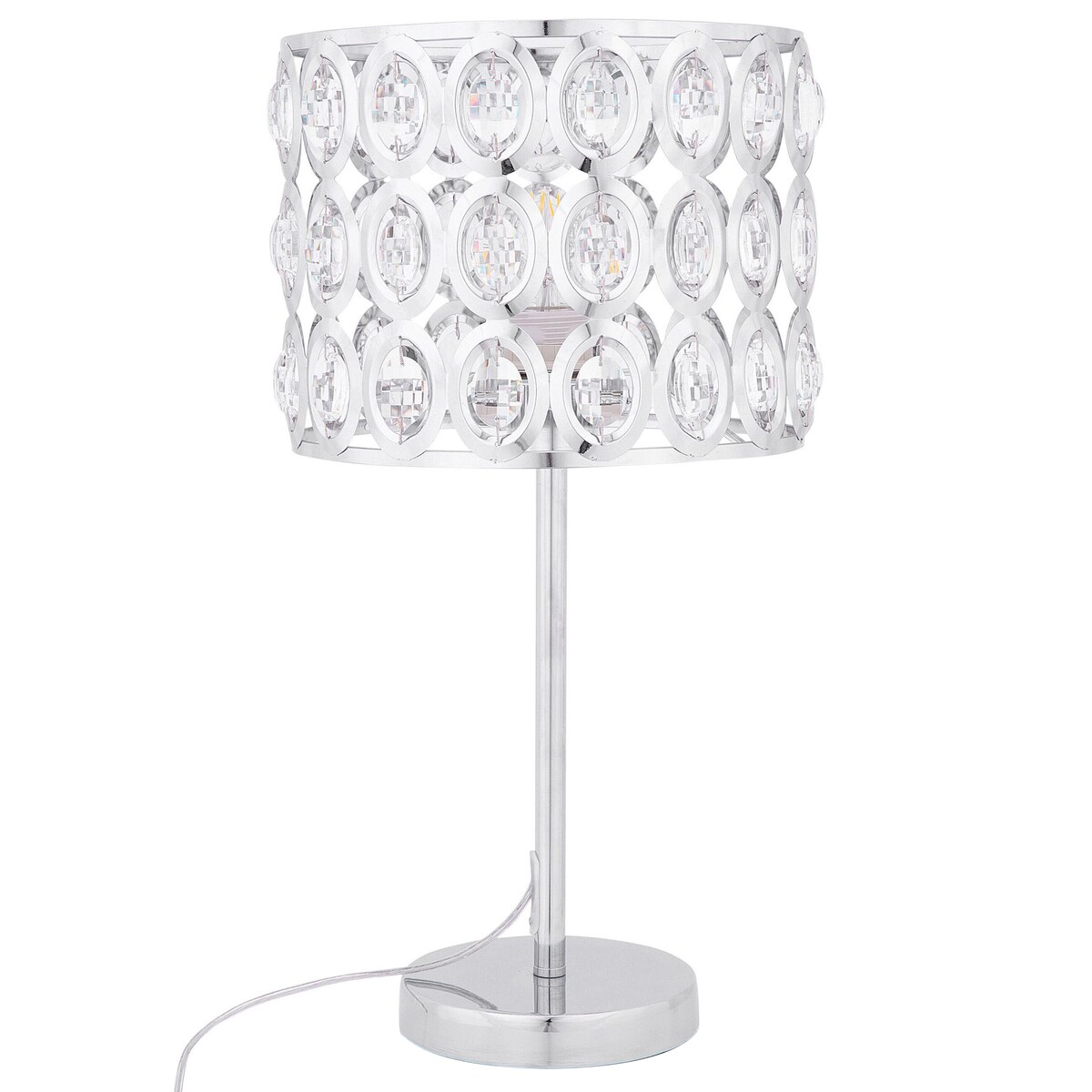Lampa stołowa TENNA Kryształ Srebrny
