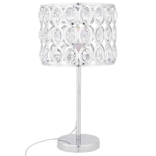 Lampa stołowa TENNA Kryształ Srebrny