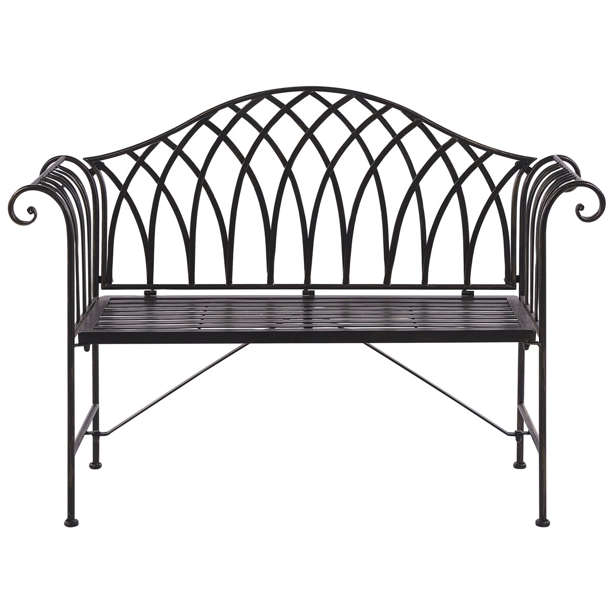 Ławka ogrodowa 130 cm czarna MILAZZO