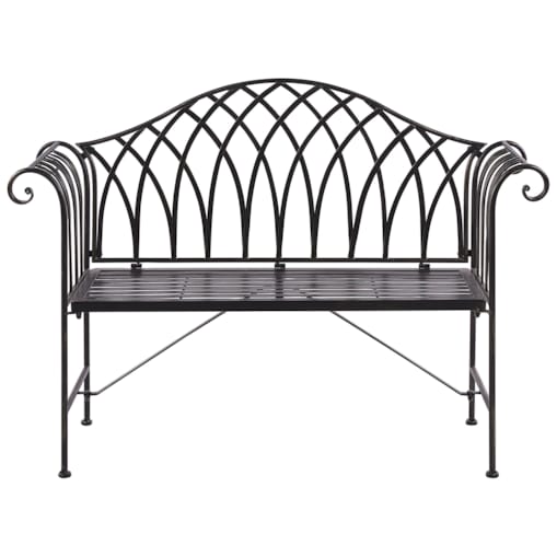 Ławka ogrodowa 130 cm czarna MILAZZO