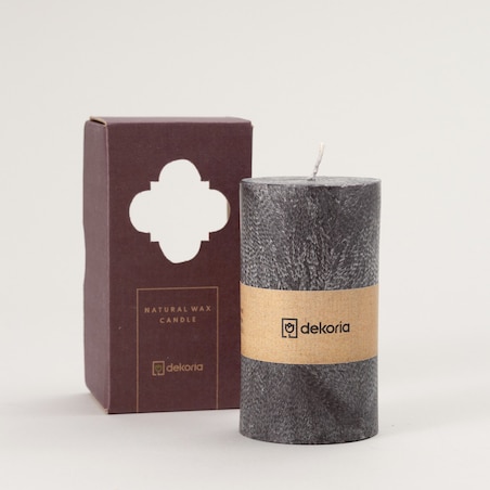 Świeca zapachowa palmowa walec Black, 6,5x6,5x12 cm