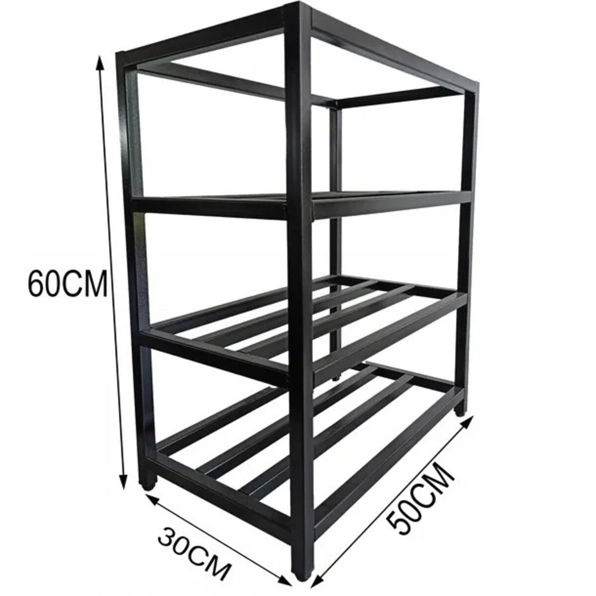 Szafka na buty obuwie półka czarna regał przedpokoju stojak industrialny