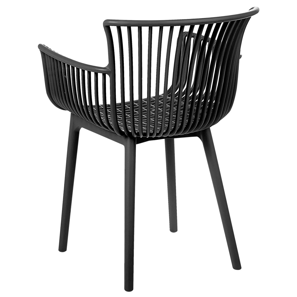 Zestaw 4 krzeseł do jadalni czarny PESARO