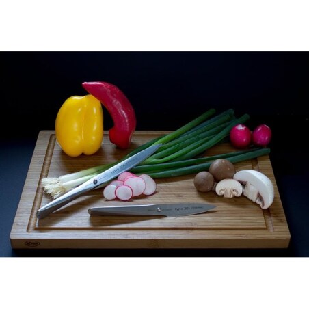 Nóż Santoku, nóż do plastrowania i do obierania Type 301 w zestawie