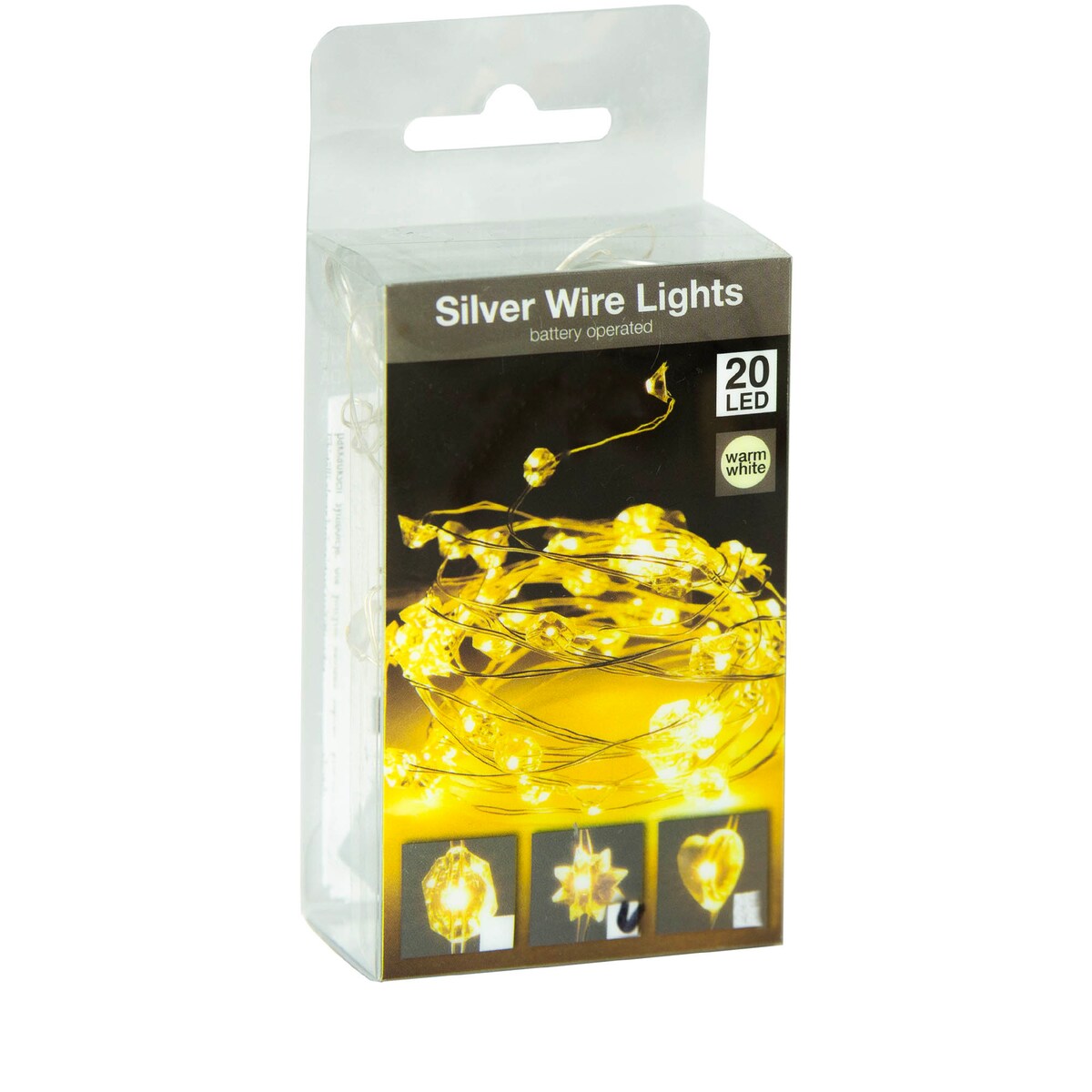 Lampki Druciki 20 Led Na Baterie Boże Narodzenie Ciepły Biały 95 Cm Kwiatki