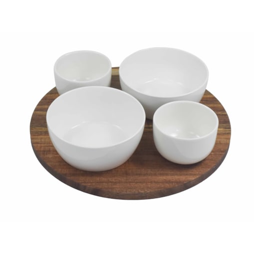 Półmisek z ceramicznymi miseczkami TAPAS