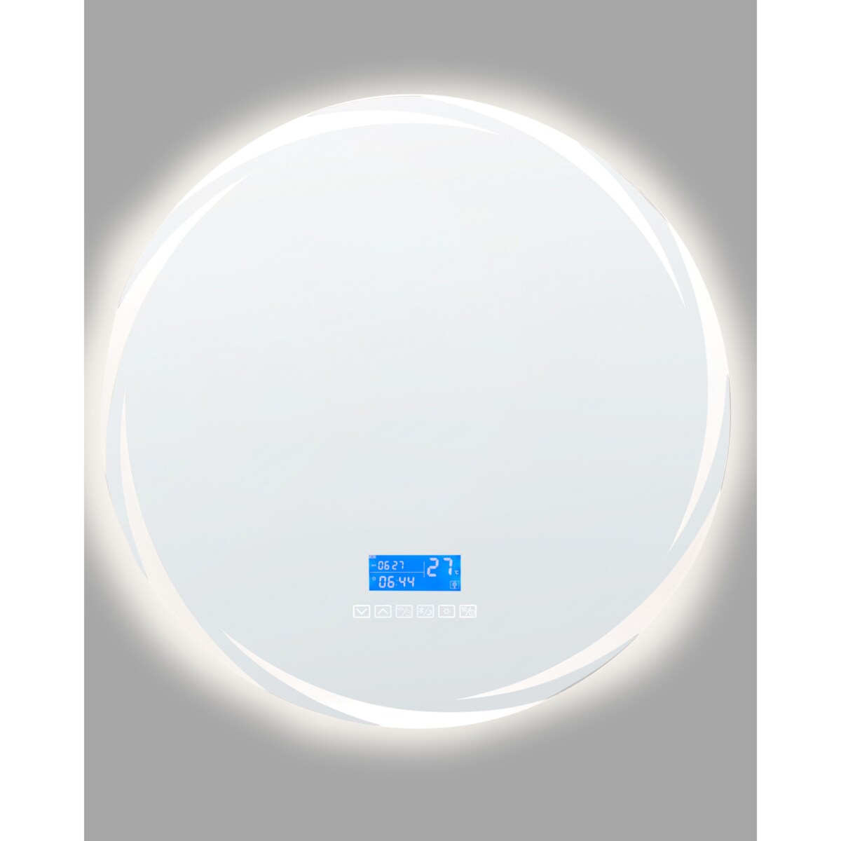 Lustro ścienne LED z głośnikiem Bluetooth 60 cm srebrne TANAY