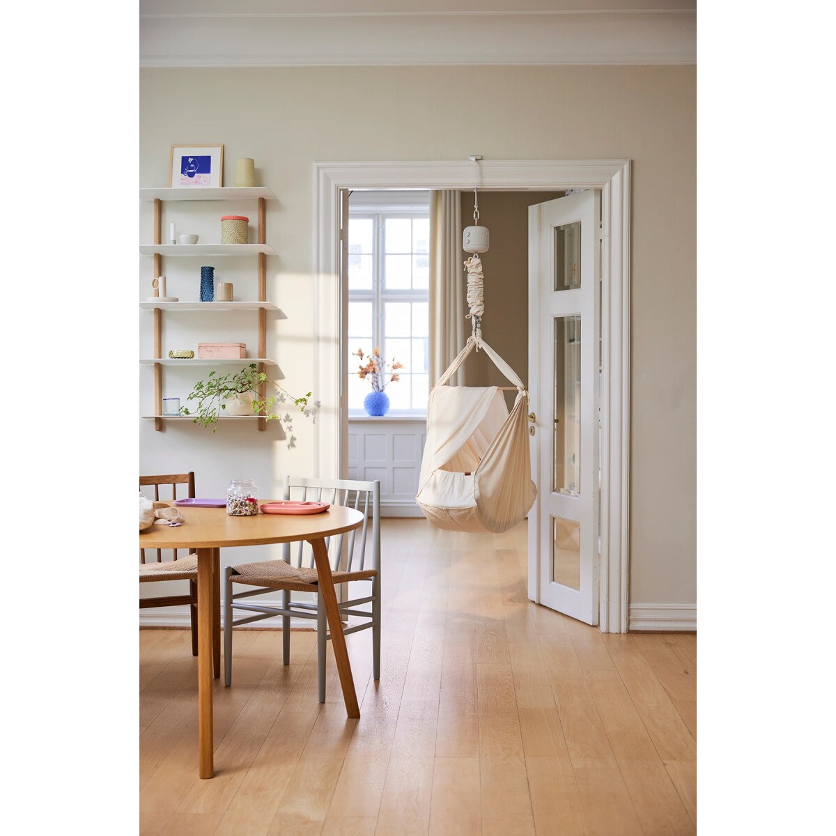 Silnik kołyskowy nowej generacji LeeLo02 - beżowy