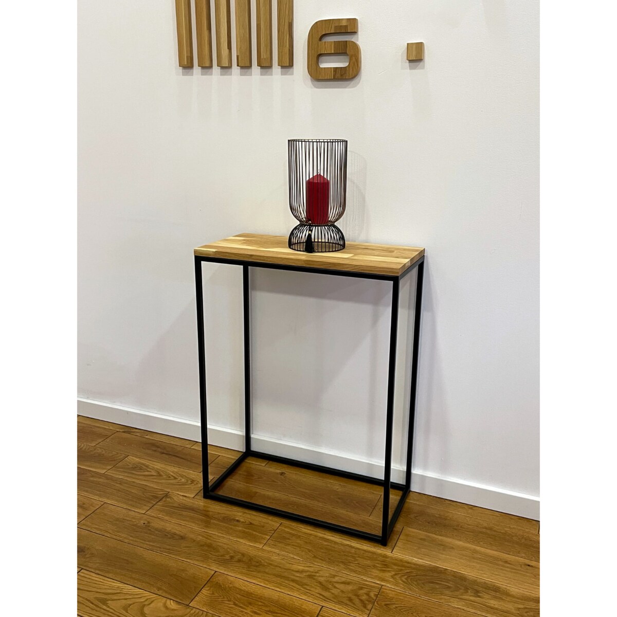 Konsola loftowa czarna 60x80x30cm pojedyncza