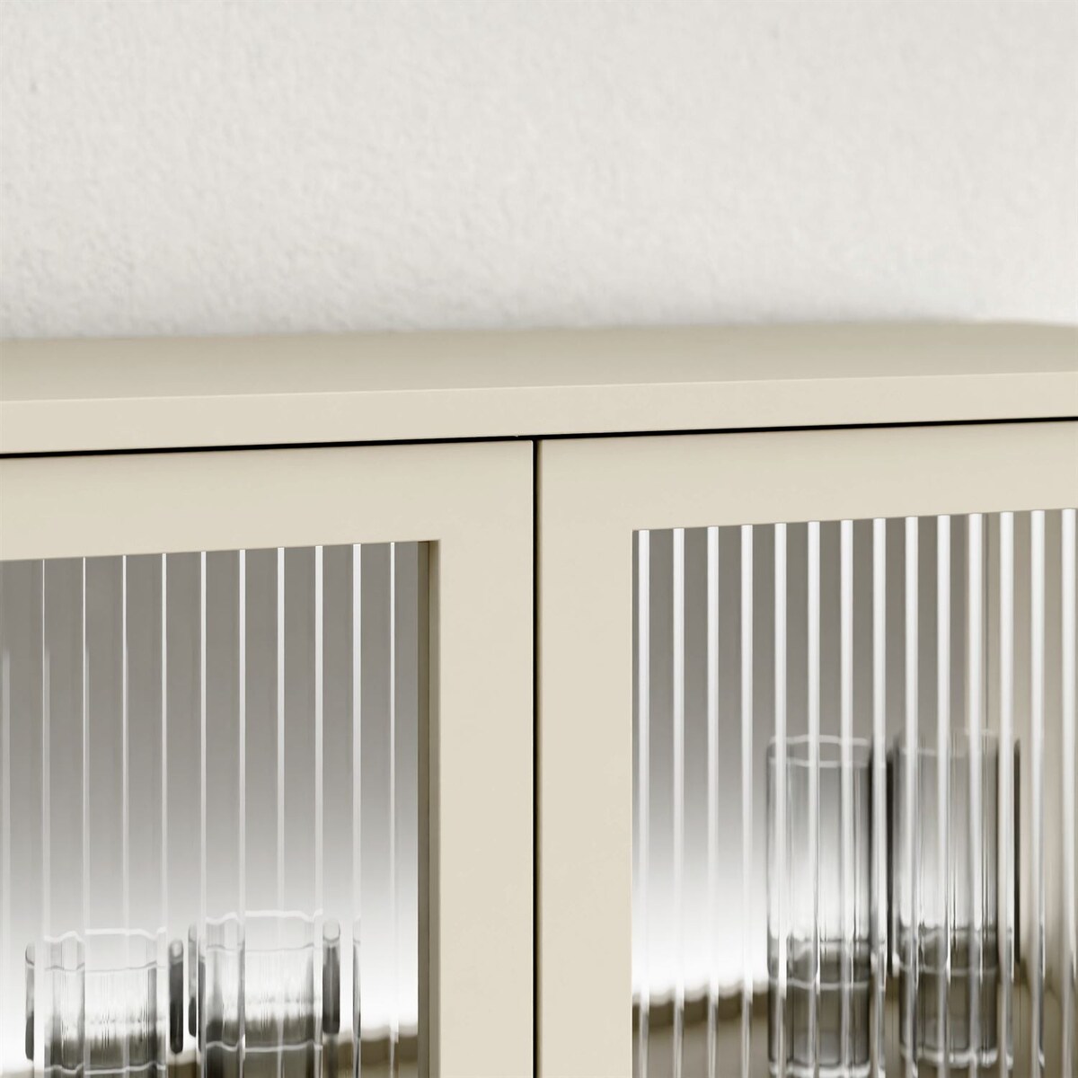 Witryna LINEA z oświetleniem LED, kaszmir