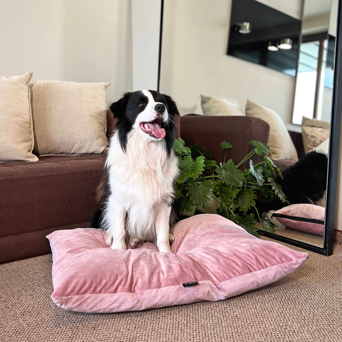 Miękka poduszka dla psa MALIBU, 80x60 cm, Róż