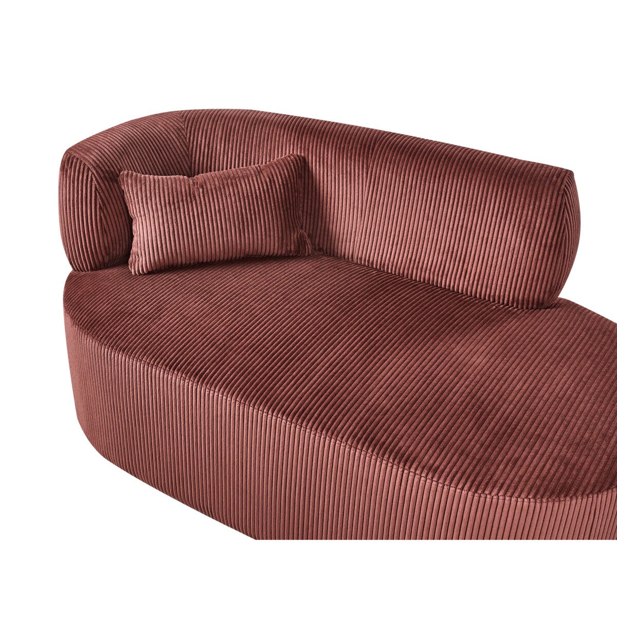 Szezlong lewostronny VANVEY Sztruks Czerwony