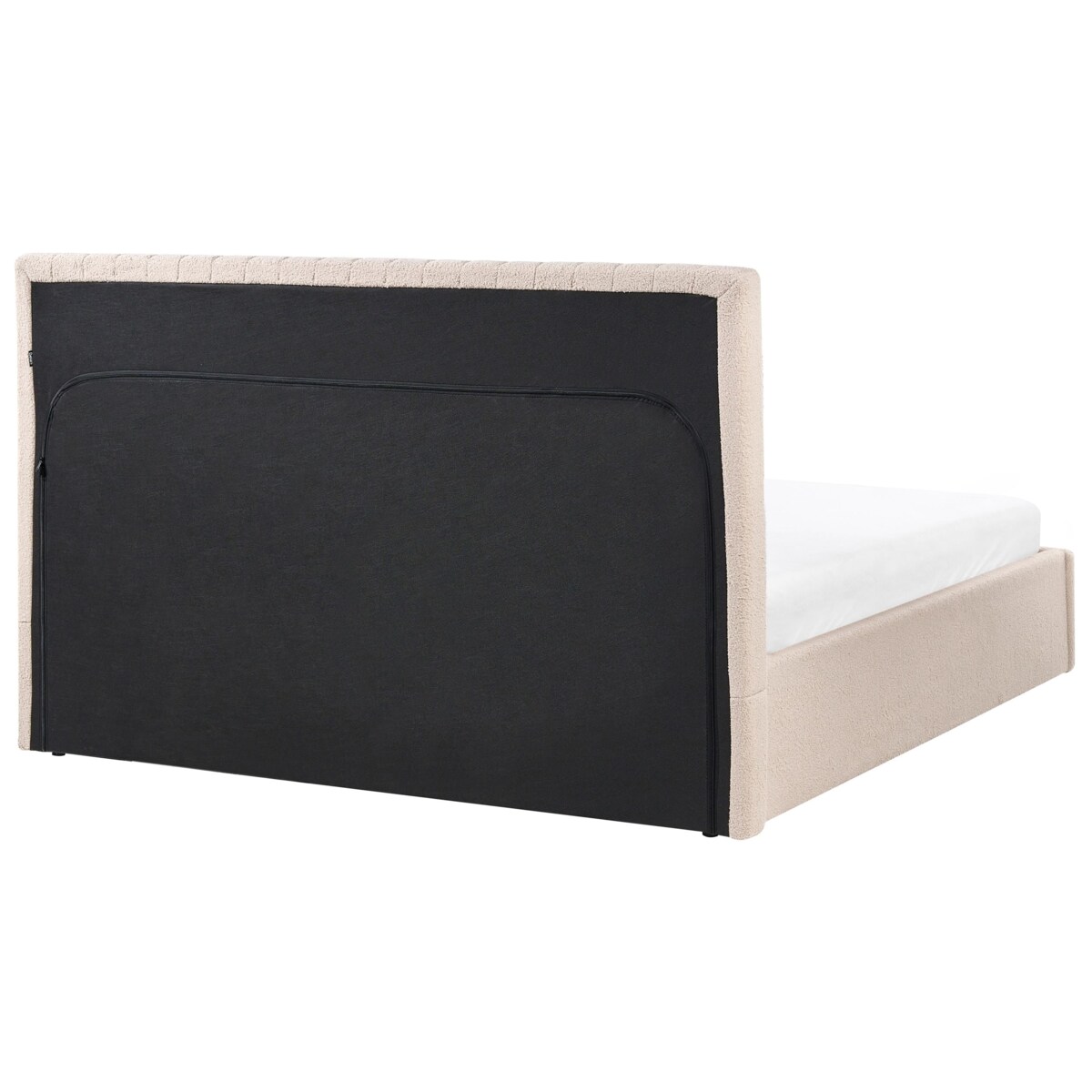 Łóżko z pojemnikiem Boucle VION 160 x 200 cm Beżowy